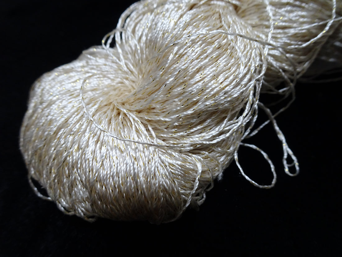 Japanese Vintage High Class Rare Silk Thread Mixture of Gold embroidery 17885