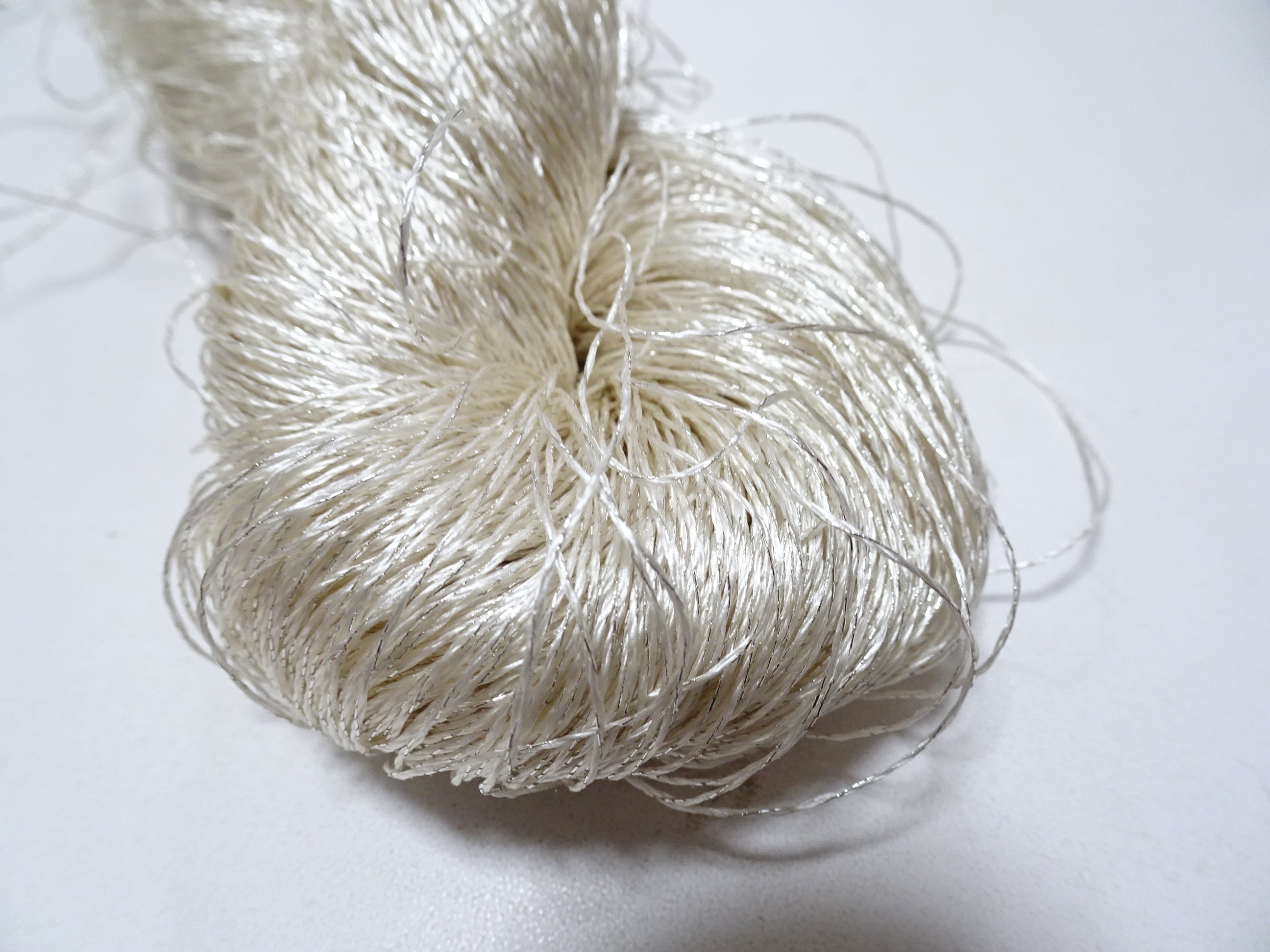 Japanese vintage high class rare silk thread Mixture of Silver embroidery 9503