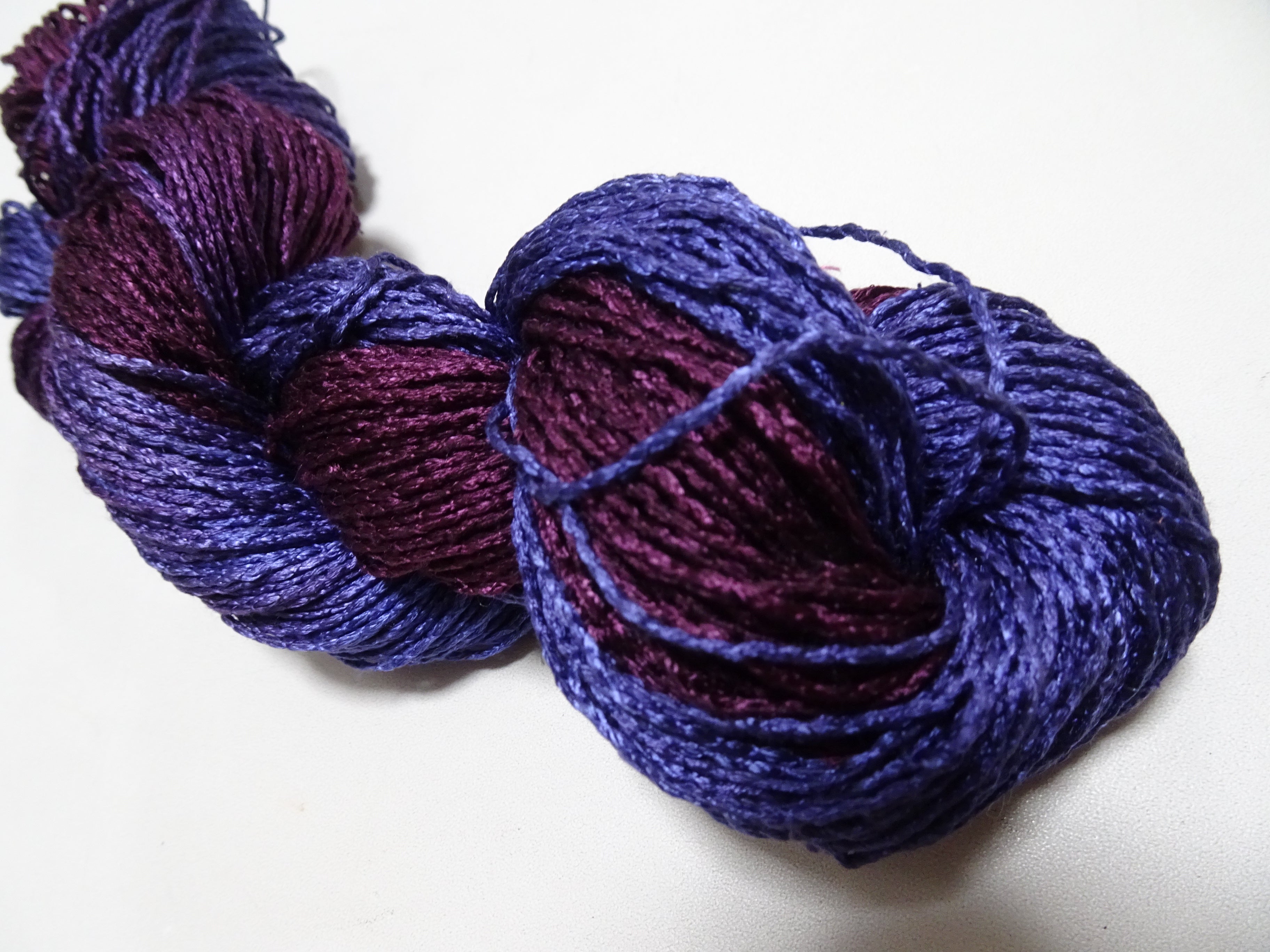 Japanese Tanaka Gen Silk – One-of-a-Kind Hand-Dyed Artistic Silk Thread, Rare Japanese Artisan Yarn, Limited Stock 19100