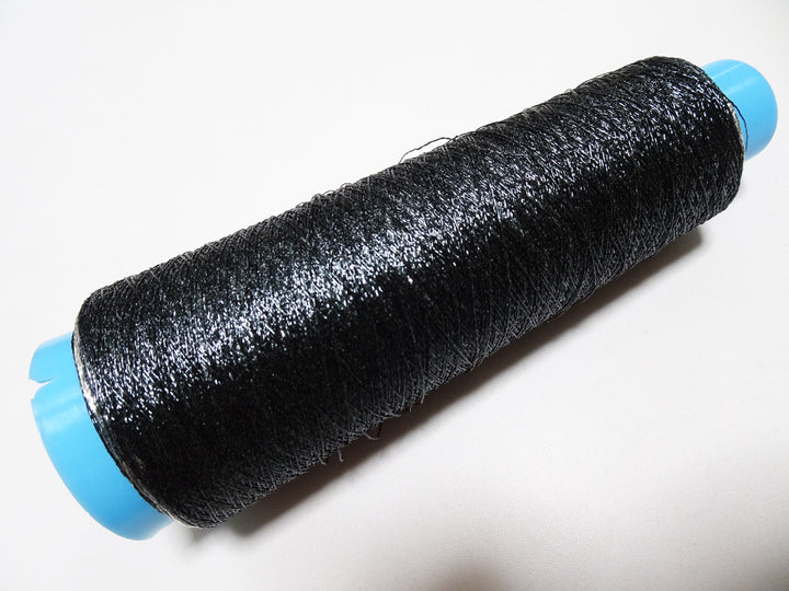 Special price!! Japanese Vintage Rare Metallic thread 2-color gradient greenish black / silver Weaving & embroidery 1000M 16692  0.35mm