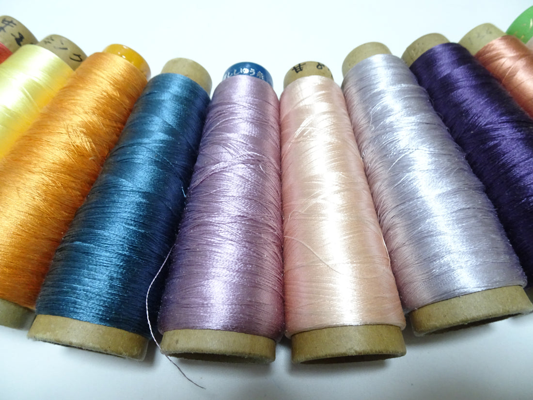 Special Price!! Japanese vintage silk thread 10sets embroidery Over 6,000 meters  16354