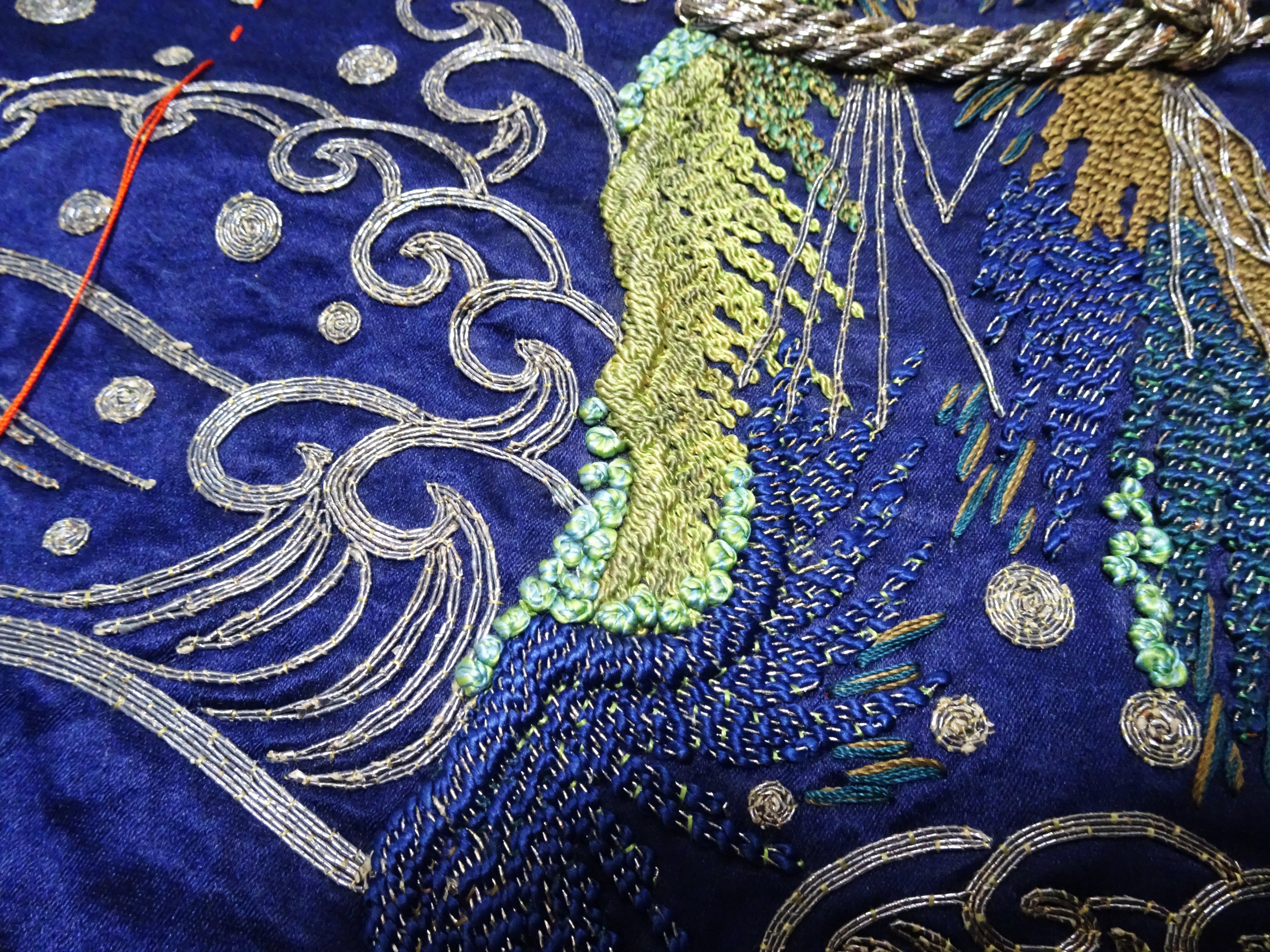 Japanese Antique high quality Super Rare Fukusa  Embroidery 7679