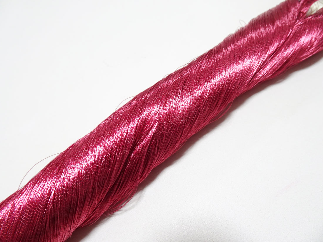 Japanese vintage rare Superb pure silver leaf thread color P18 2000M ...