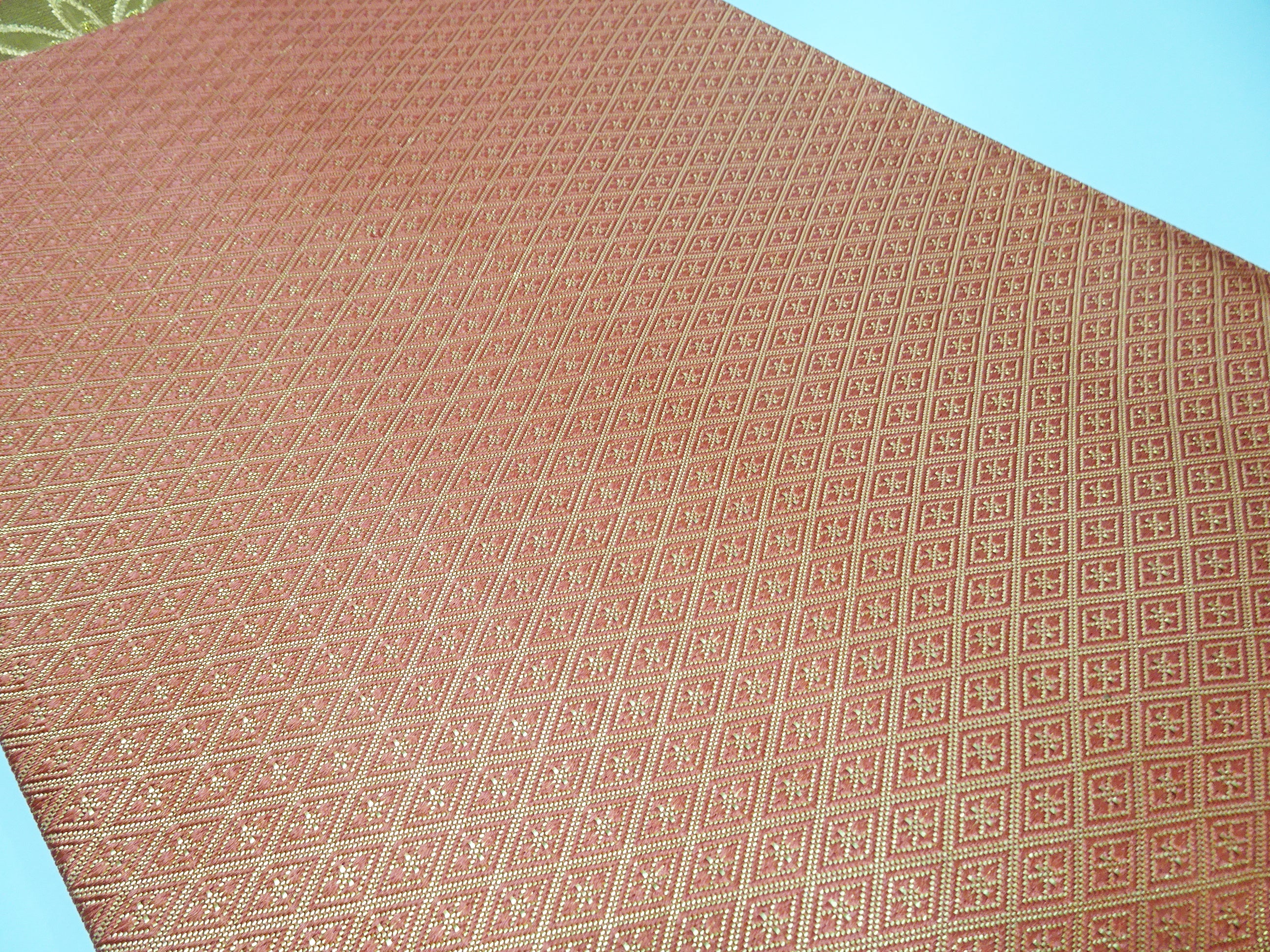 Japanese Kimono Silk Fukuro Obi Saganishiki Honba Chikuzen Hakataori 11191