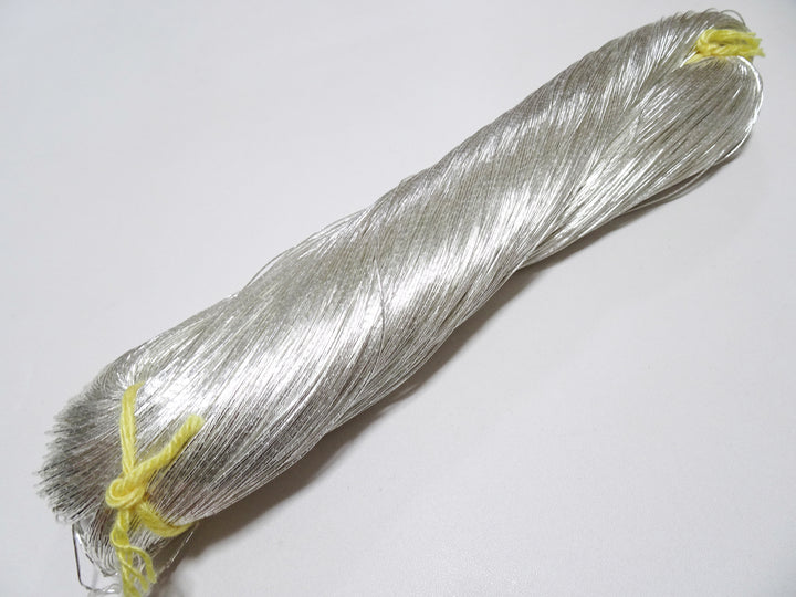 Japanese Vintage Real Silver Leaf Thread Kinkoma Embroidery S8 0.55 mm