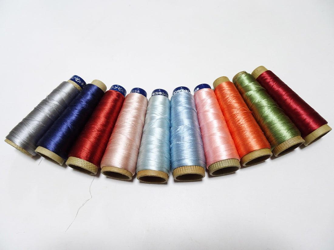 Special Price!! Japanese vintage silk thread 10sets embroidery Over 6,000 meters  16355