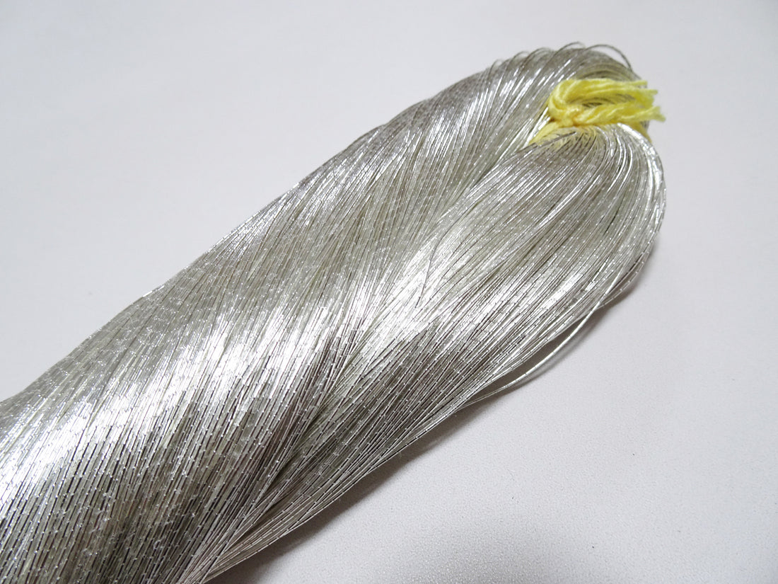 Japanese Vintage Real Silver Leaf Thread Kinkoma Embroidery S8 0.55 mm