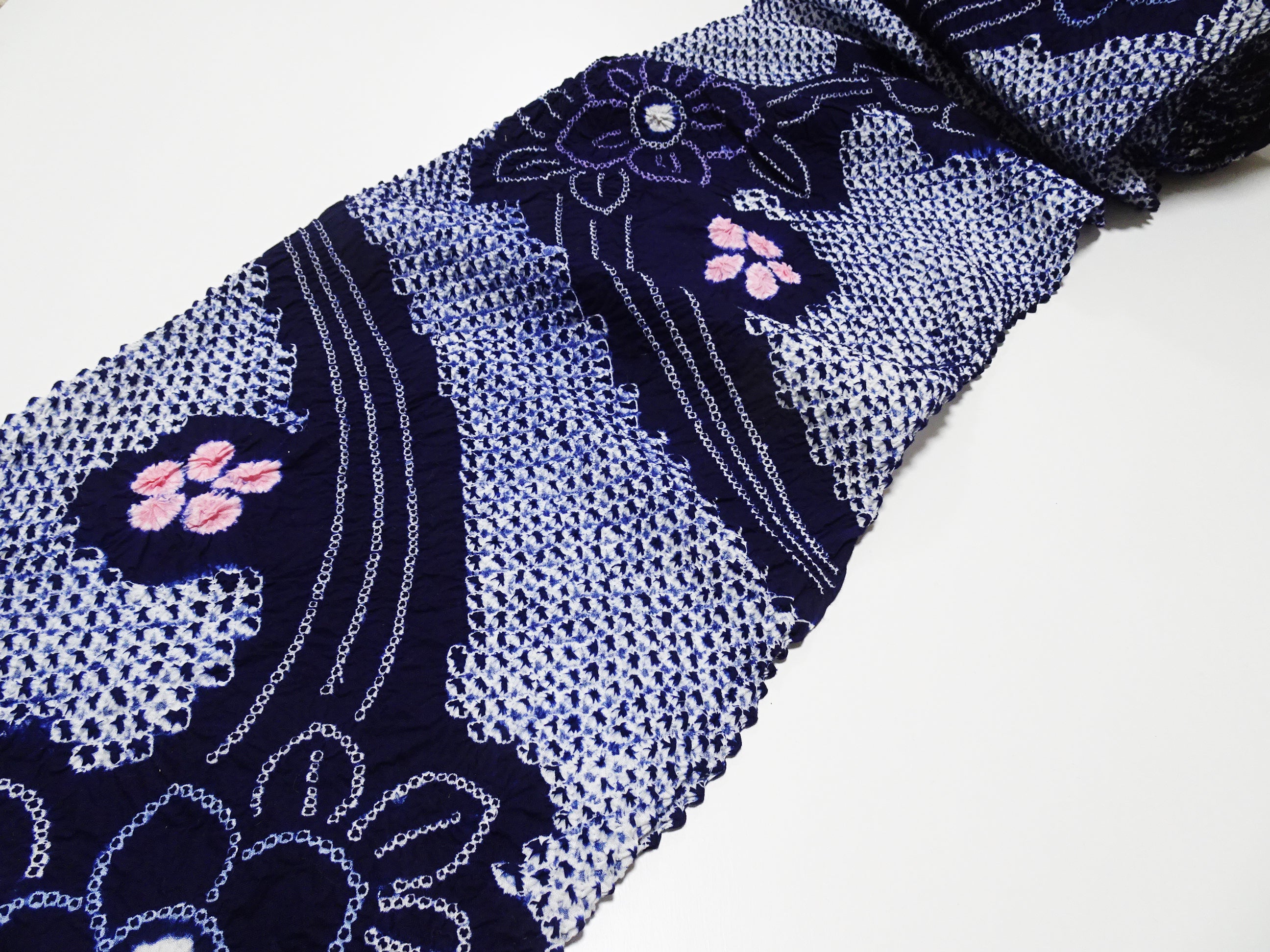 Japanese Vintage Cotton Bolt Arimatsu Narumi Shibori Indigo Dye 11608