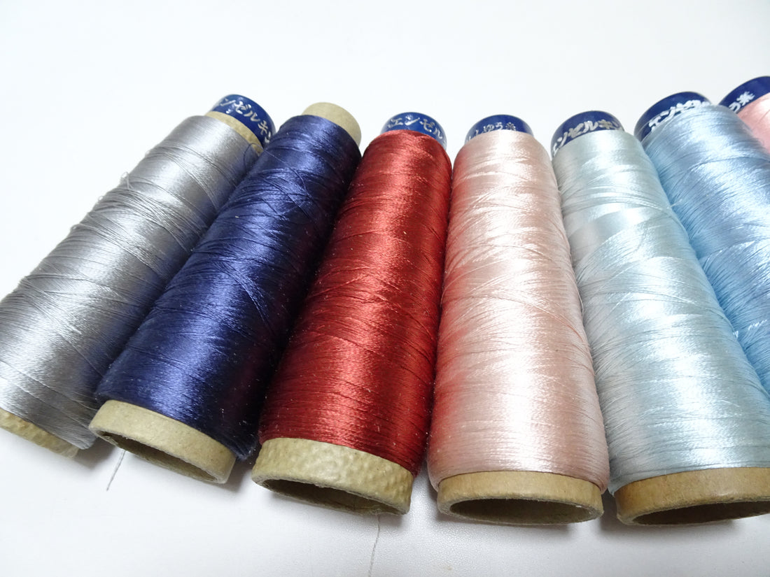 Special Price!! Japanese vintage silk thread 10sets embroidery Over 6,000 meters  16355