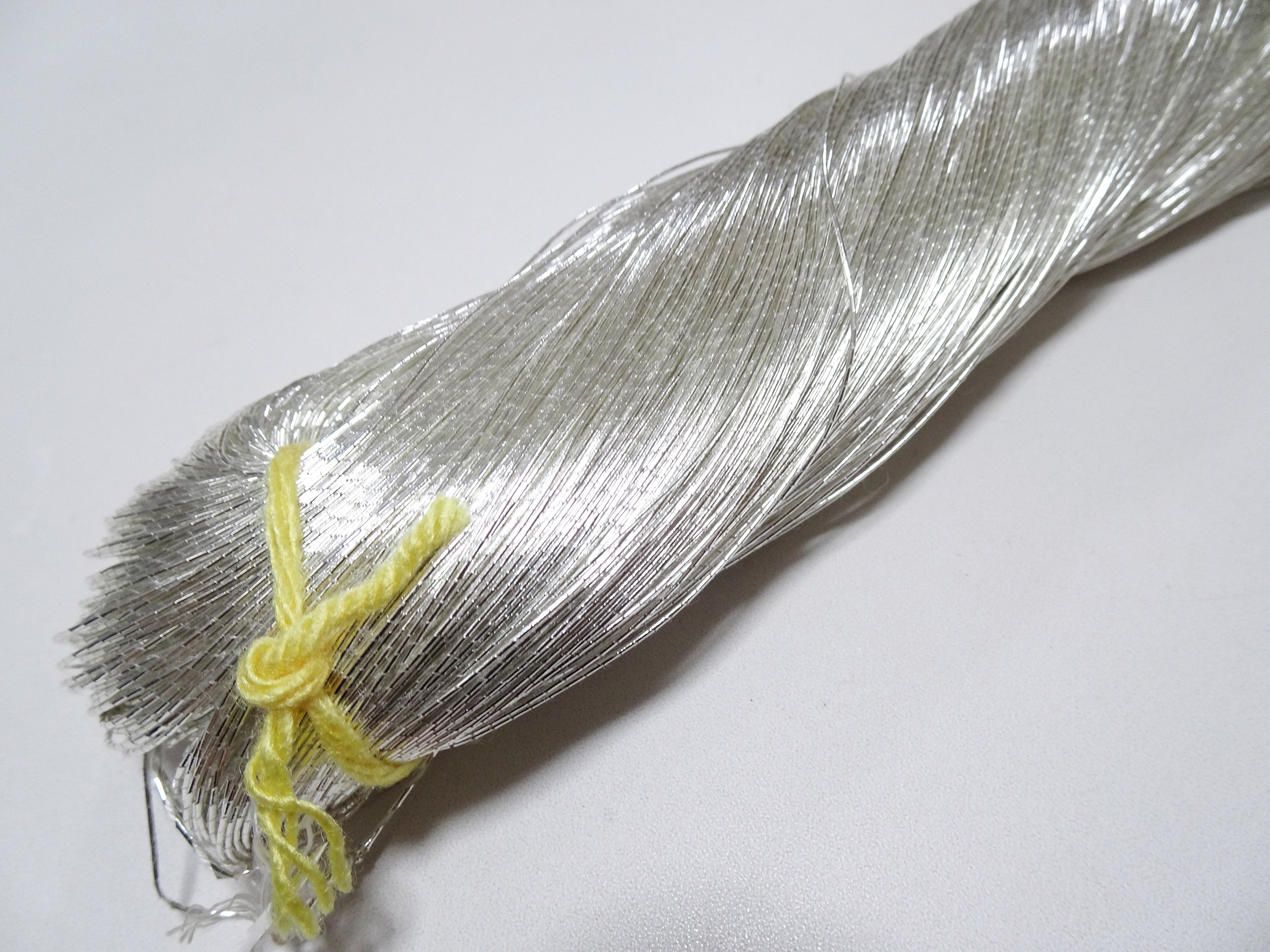 Japanese Vintage Real Silver Leaf Thread Kinkoma Embroidery S8 0.55 mm