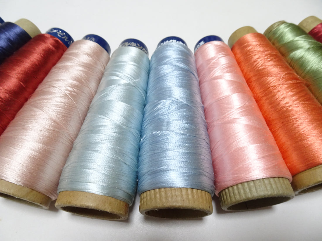 Special Price!! Japanese vintage silk thread 10sets embroidery Over 6,000 meters  16355