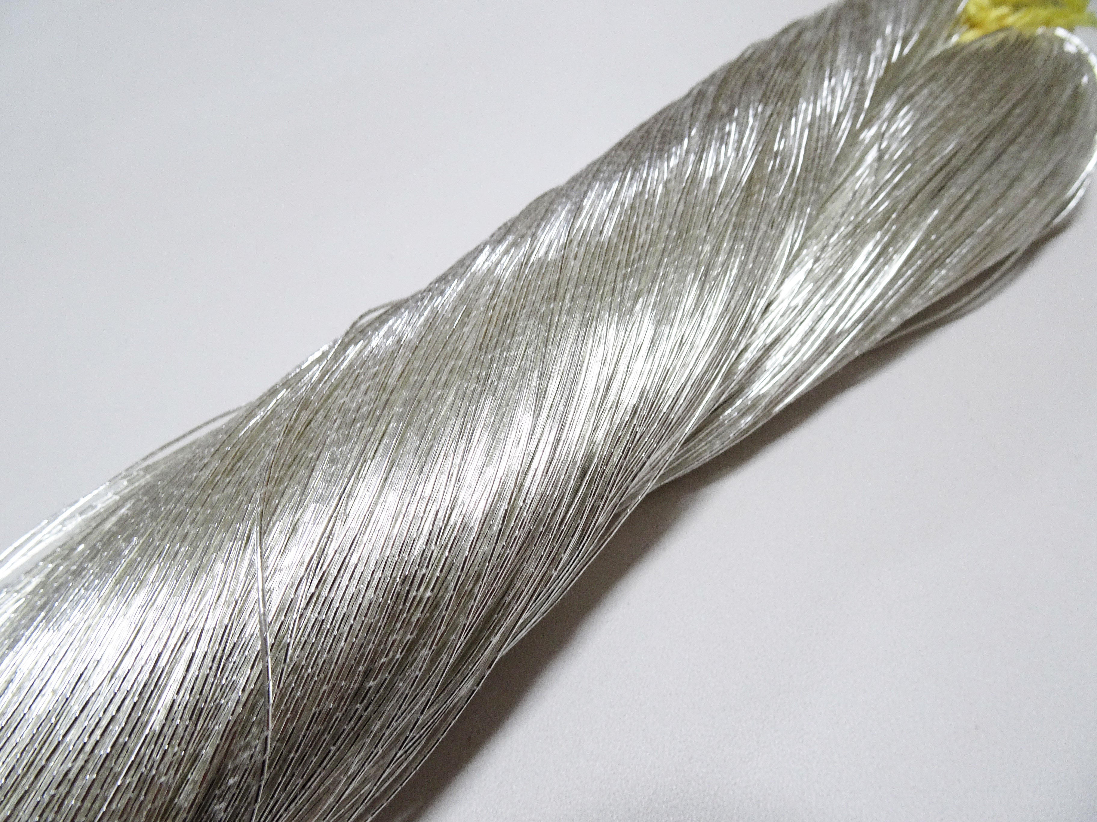 Japanese Vintage Real Silver Leaf Thread Kinkoma Embroidery S8 0.55 mm