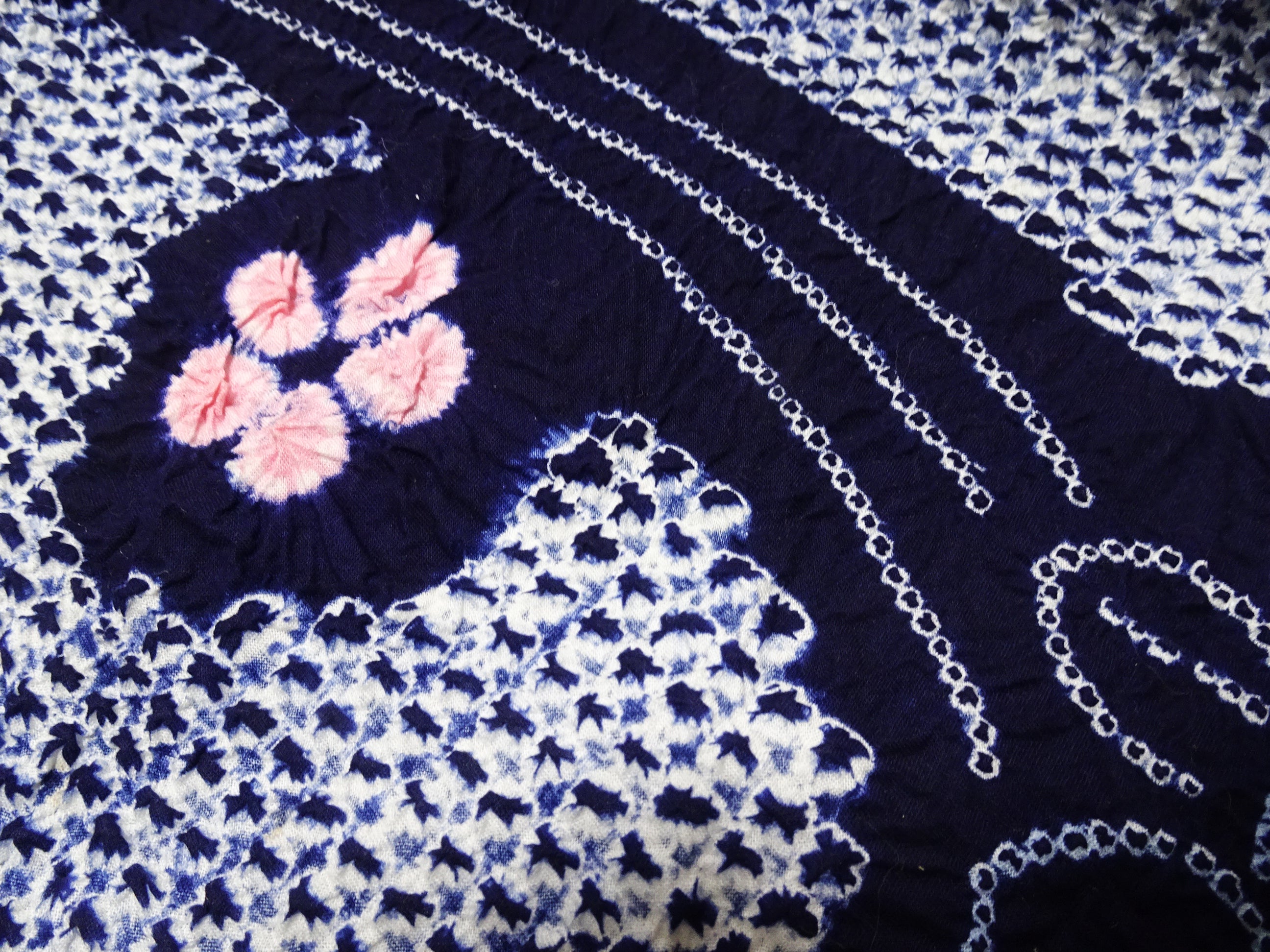 Japanese Vintage Cotton Bolt Arimatsu Narumi Shibori Indigo Dye 11608