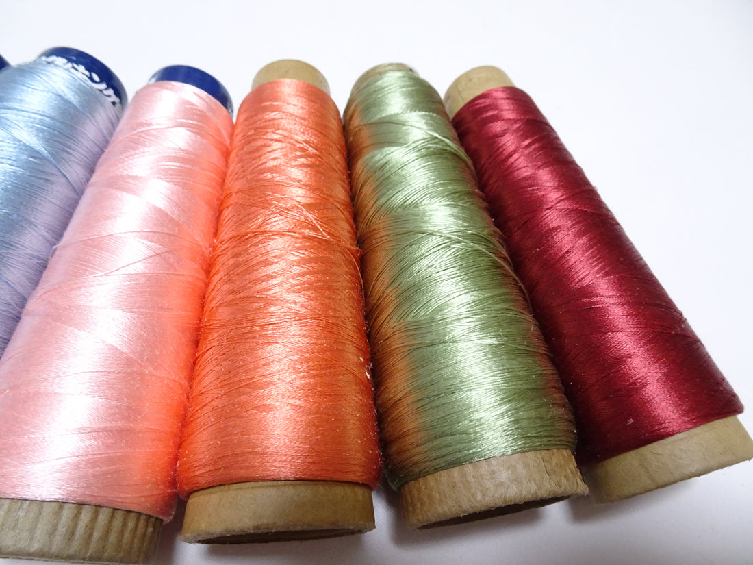 Special Price!! Japanese vintage silk thread 10sets embroidery Over 6,000 meters  16355
