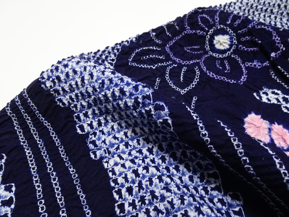 Japanese Vintage Cotton Bolt Arimatsu Narumi Shibori Indigo Dye 11608