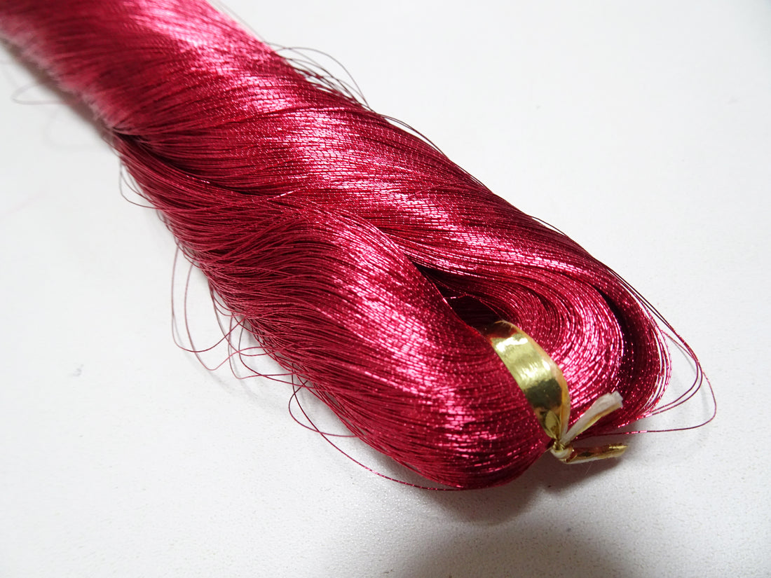 Japanese vintage rare Superb pure silver leaf thread color  P19   2000M
