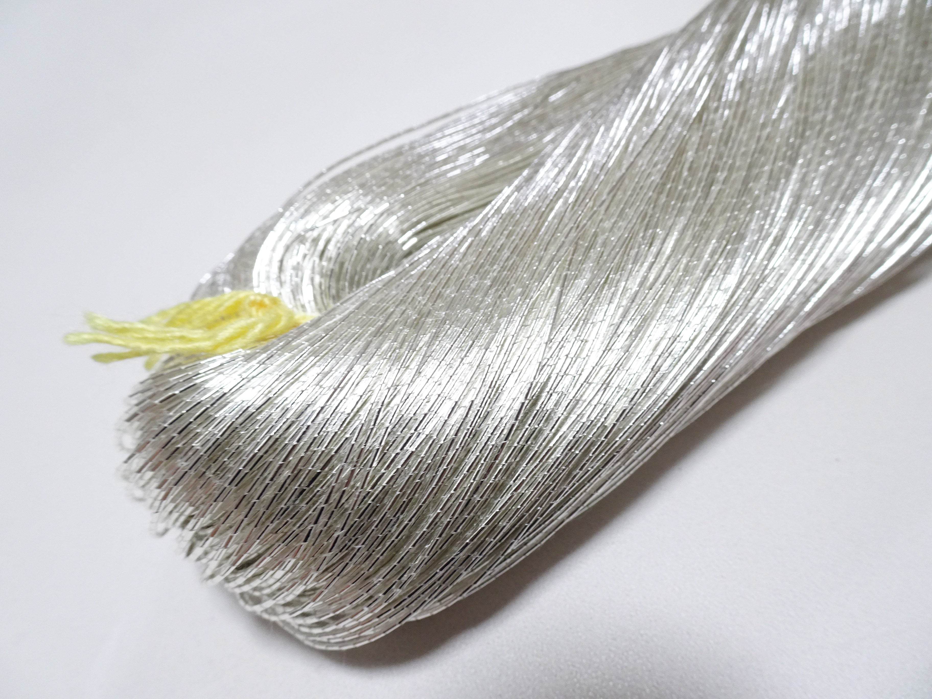 Japanese Vintage Real Silver Leaf Thread Kinkoma Embroidery S8 0.55 mm