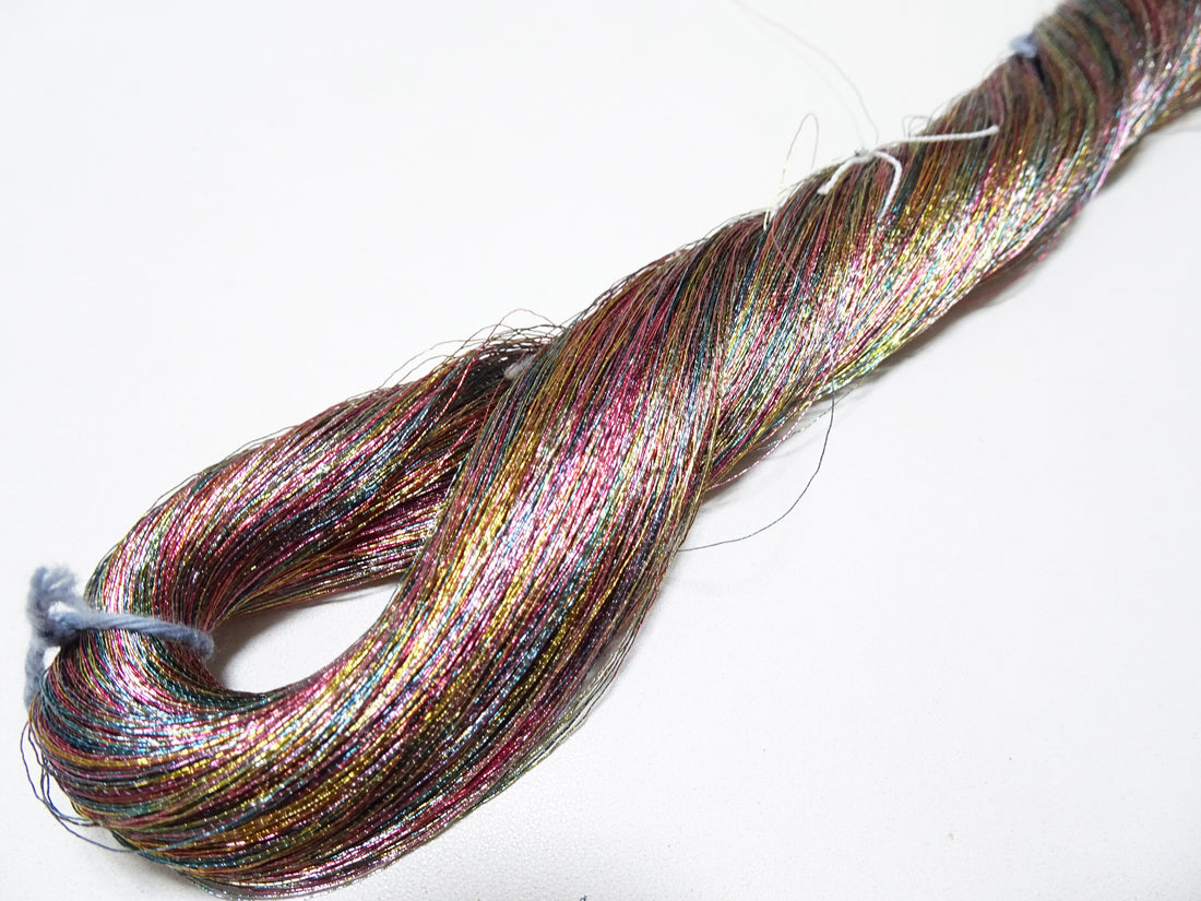 Japanese vintage high class aluminum leaf thread raten 8 embroidery 1000M