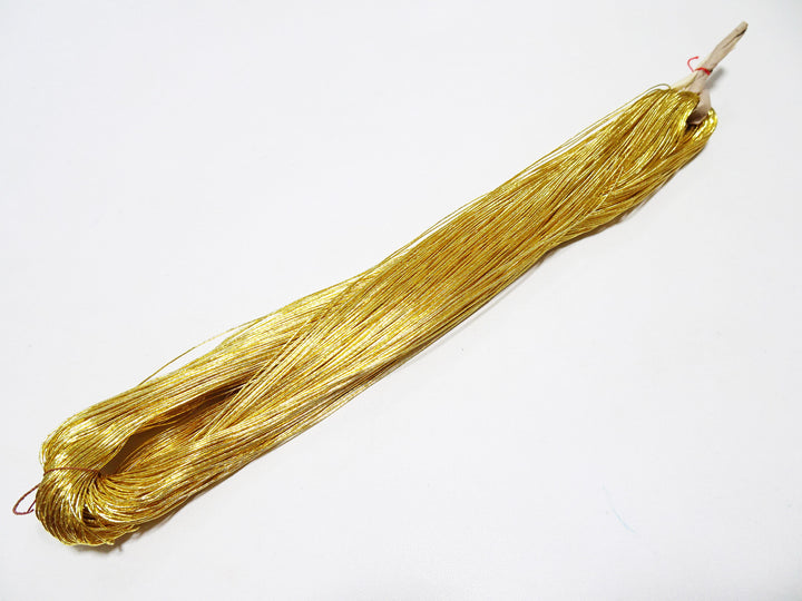 Limited 29 Special Price! Japanese Vintage Rare Superb 24K gold leaf thread embroidery  0.50mm