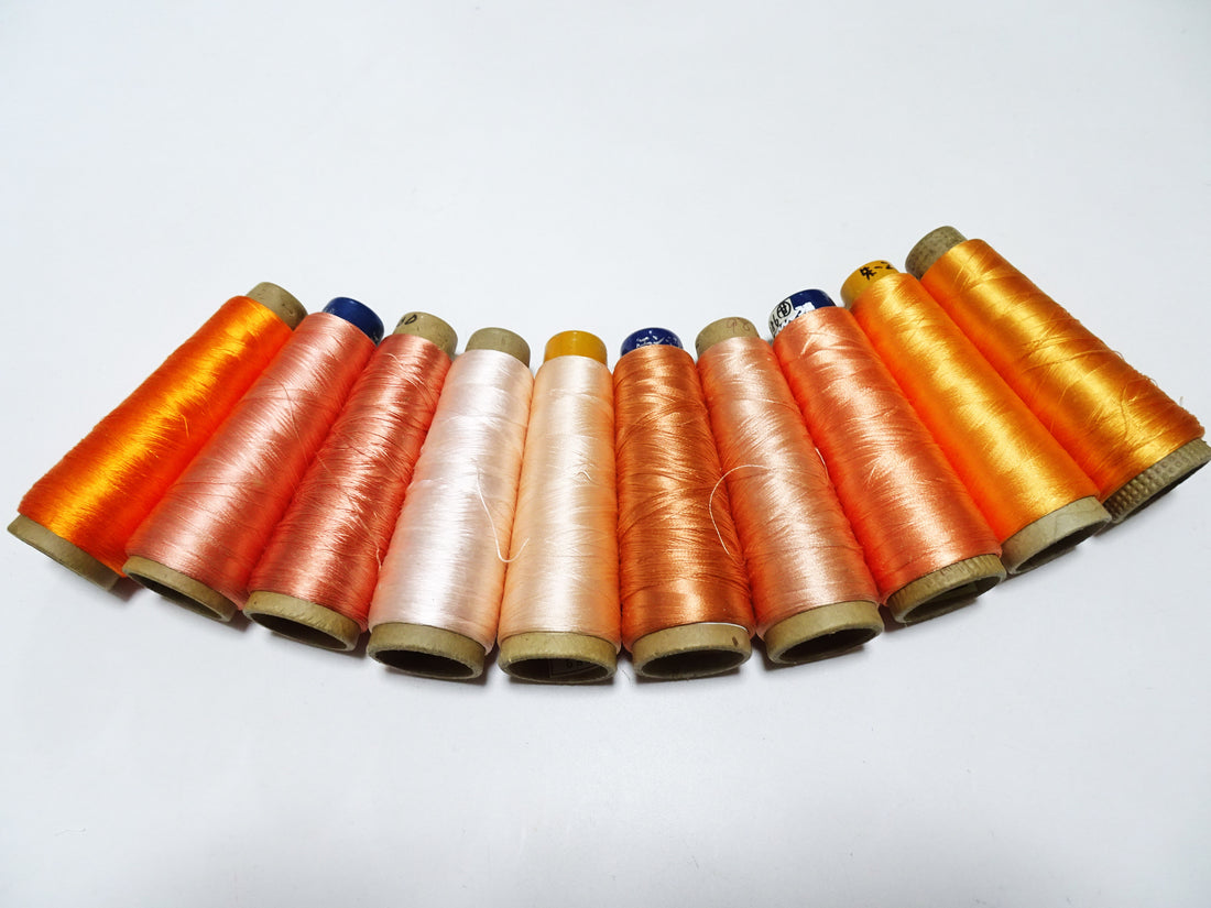 Special Price!! Japanese vintage silk thread 10sets embroidery Over 6,000 meters  16356
