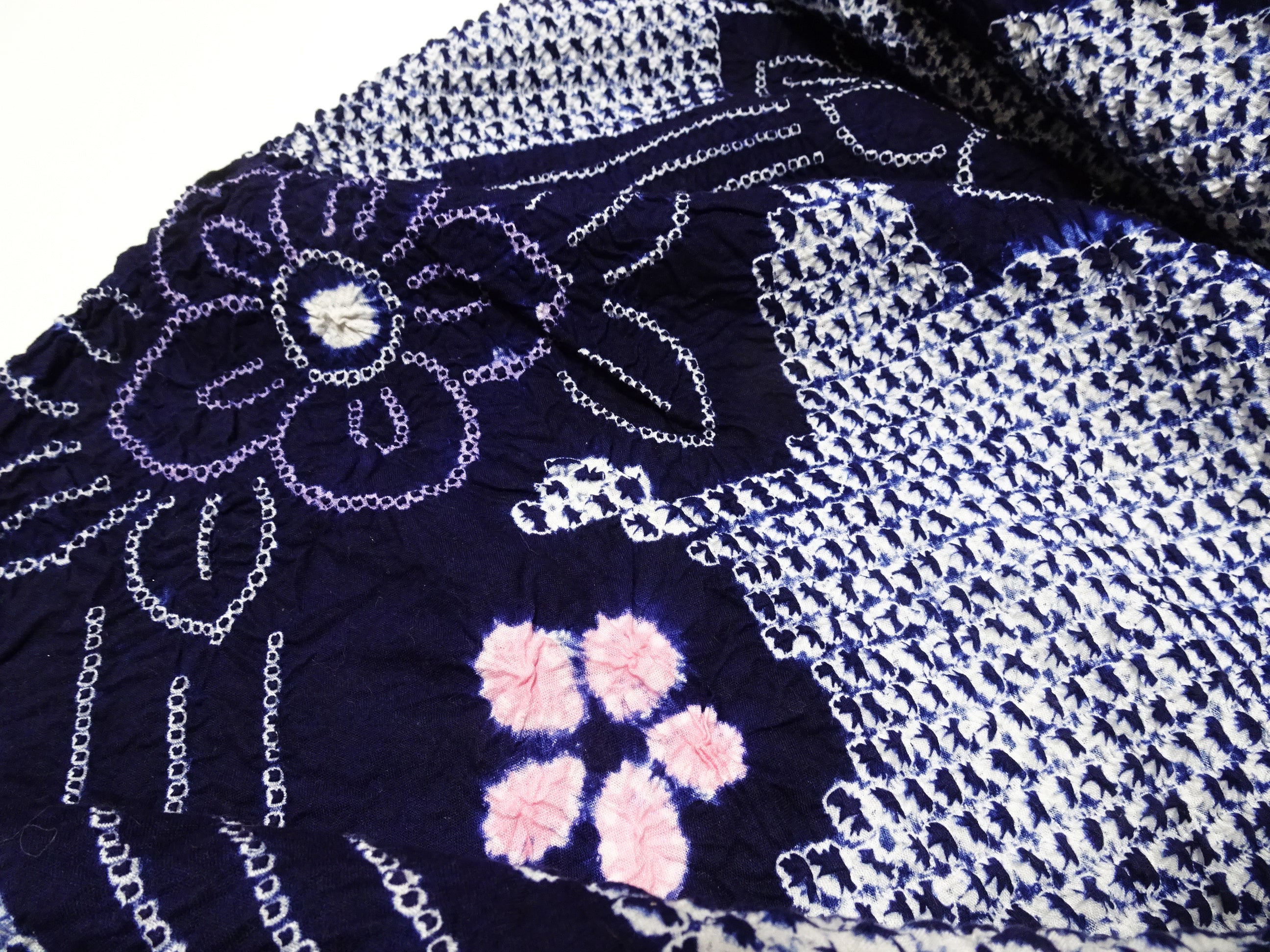 Japanese Vintage Cotton Bolt Arimatsu Narumi Shibori Indigo Dye 11608