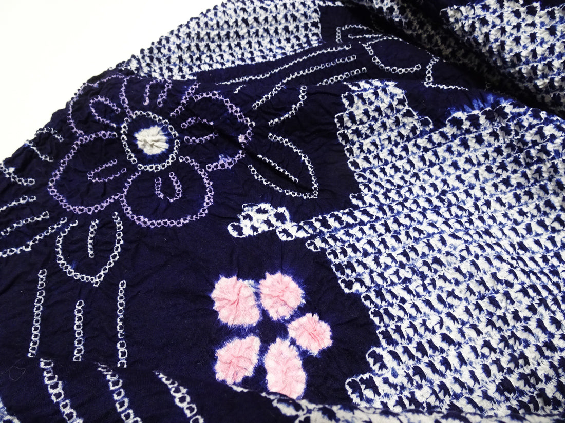 Japanese Vintage Cotton Bolt Arimatsu Narumi Shibori Indigo Dye 11608