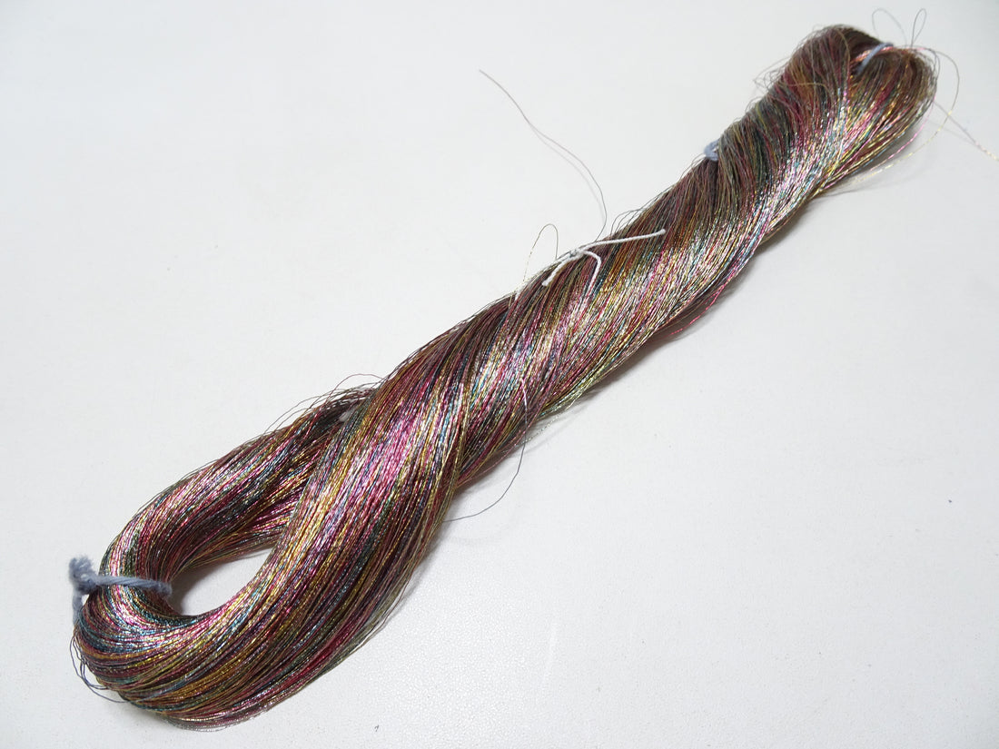 Japanese vintage high class aluminum leaf thread raten 8 embroidery 1000M