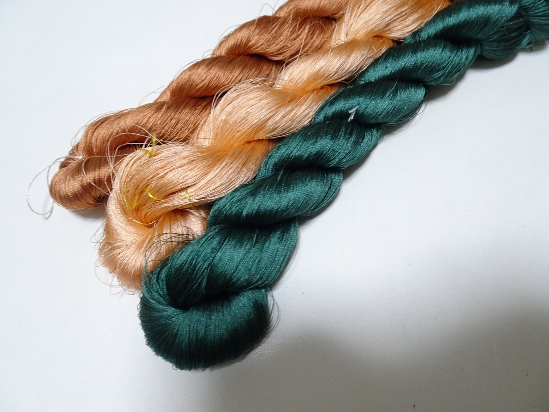 Japanese vintage silk thread 3sets embroidery 8464