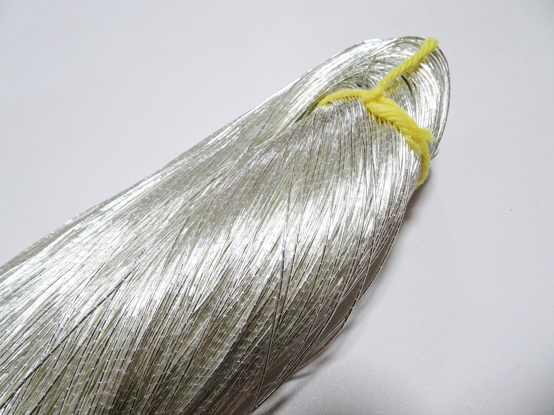 Japanese Vintage Real Silver Leaf Thread Kinkoma Embroidery S10  0.60mm