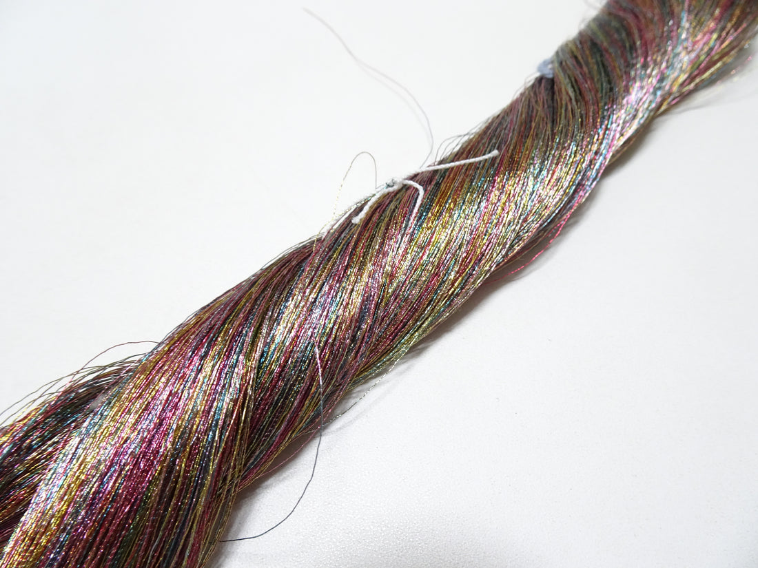 Japanese vintage high class aluminum leaf thread raten 8 embroidery 1000M