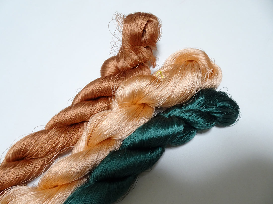 Japanese vintage silk thread 3sets embroidery 8464