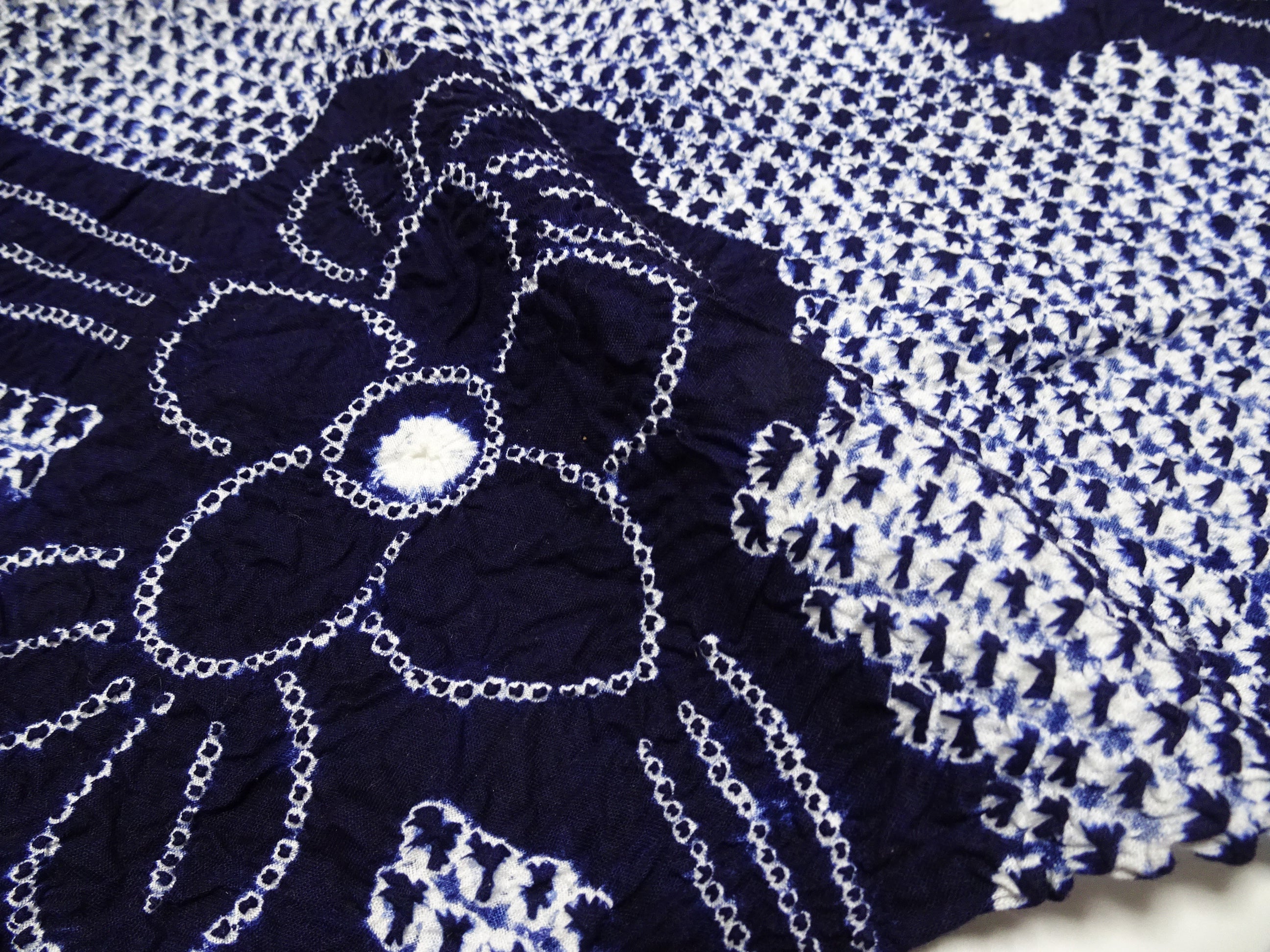 Japanese Vintage Cotton Bolt Arimatsu Narumi Shibori Indigo Dye 11608