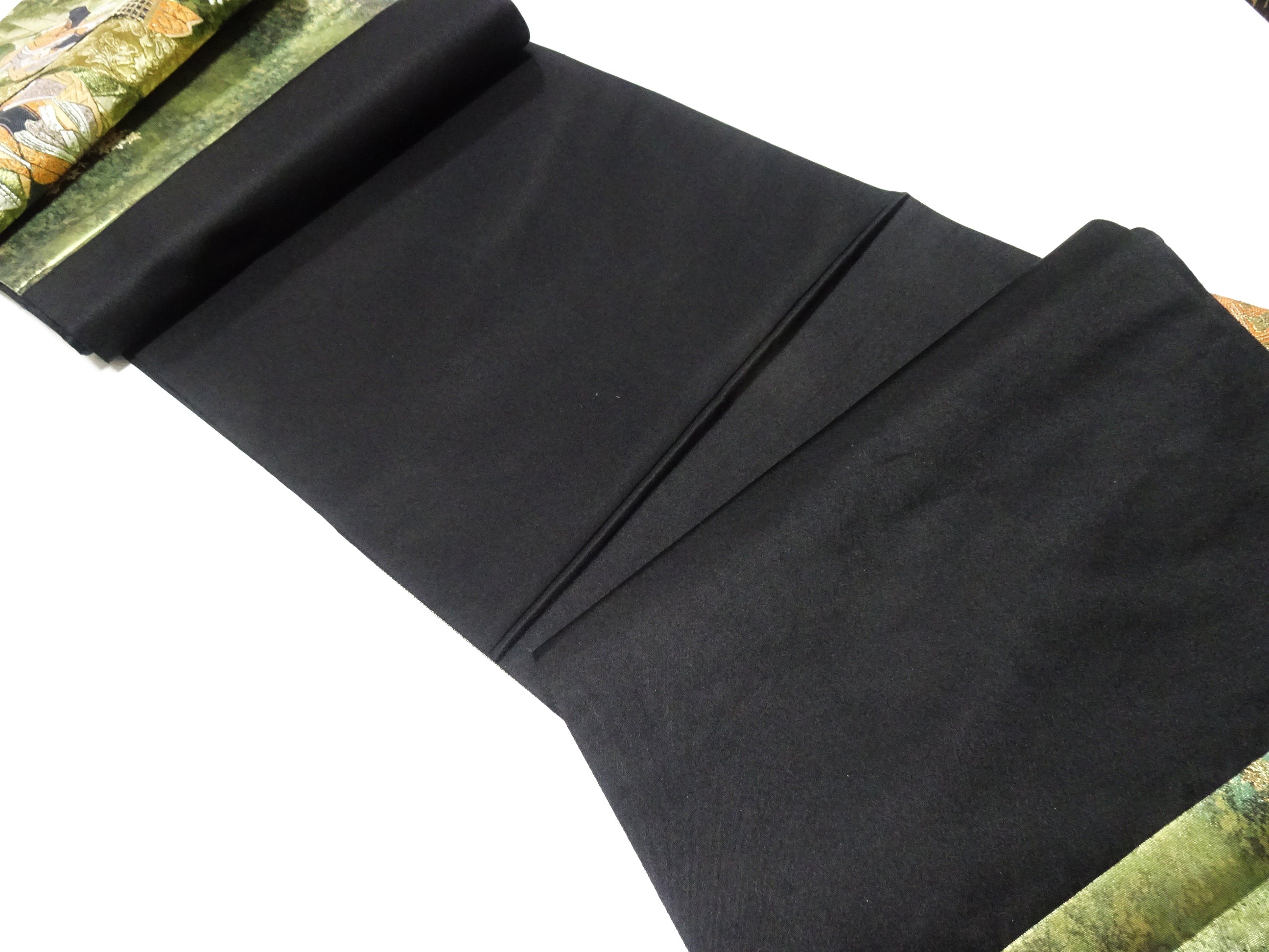 Japanese Kimono Silk Fukuro Obi Hikibaku The Palace and the Princess  Pattern 11766