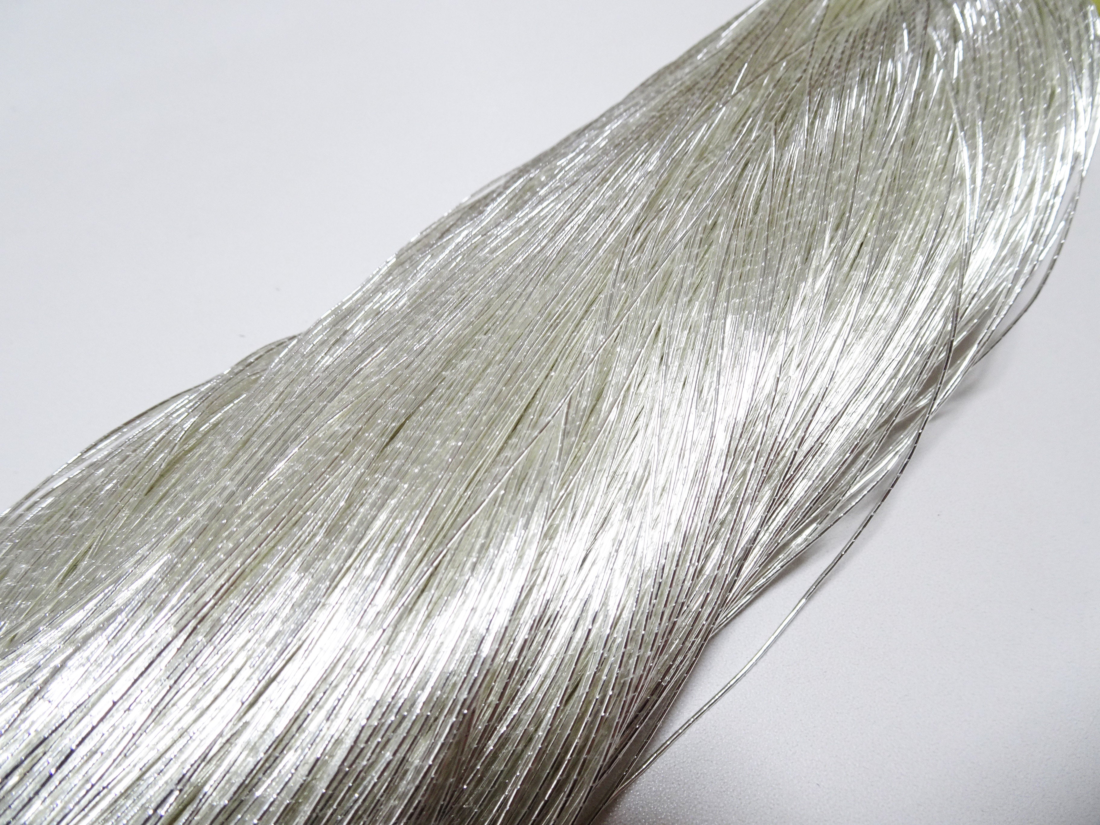 Japanese Vintage Real Silver Leaf Thread Kinkoma Embroidery S10  0.60mm