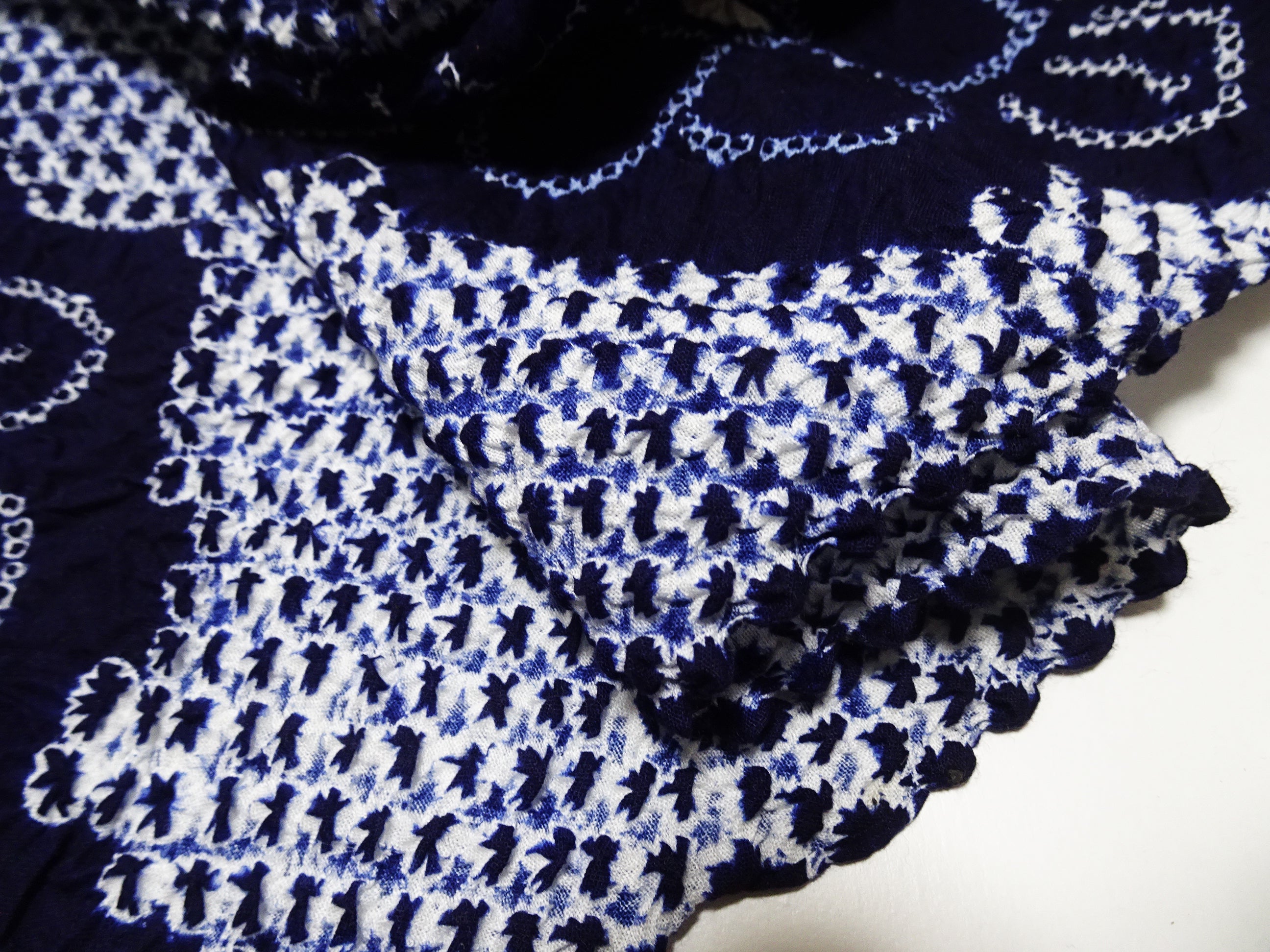 Japanese Vintage Cotton Bolt Arimatsu Narumi Shibori Indigo Dye 11608