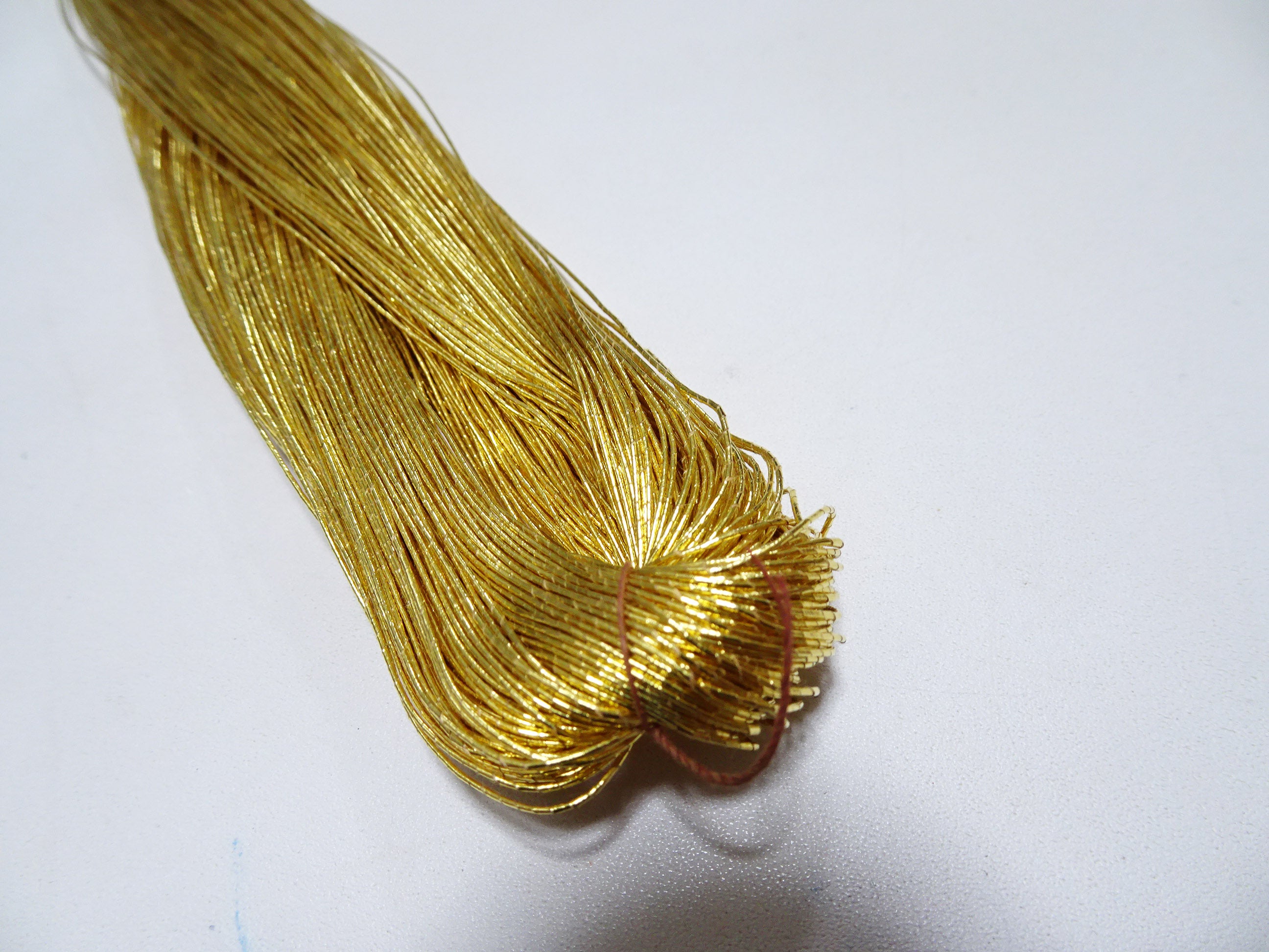 Limited 29 Special Price! Japanese Vintage Rare Superb 24K gold leaf thread embroidery  0.50mm