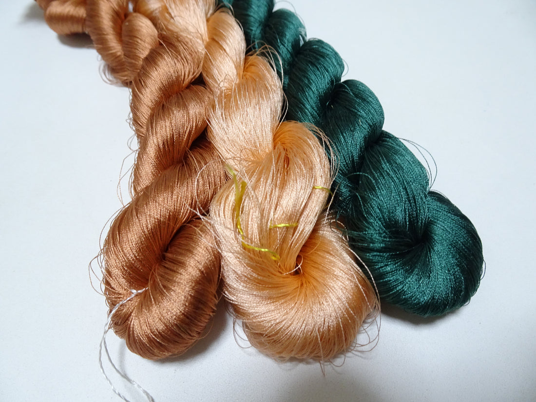 Japanese vintage silk thread 3sets embroidery 8464