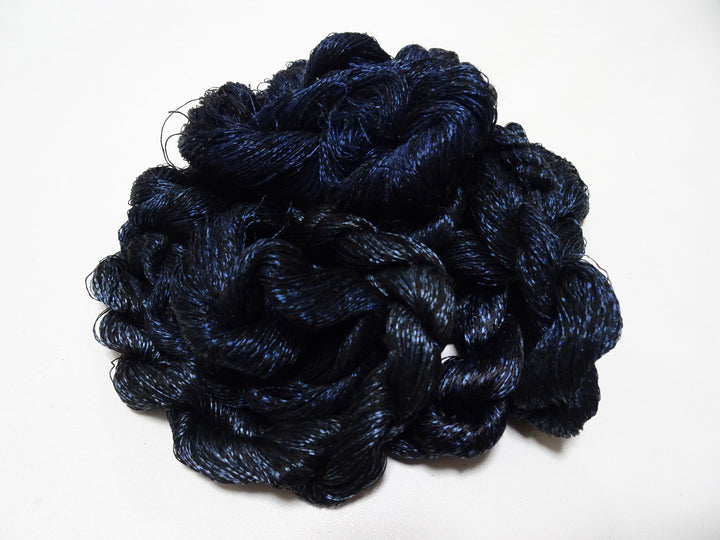 Japanese Vintage Super Rare Indigo Mud Dyeing kasuri loose Twisted Silk Thread Sets Embroidery & weave 13406