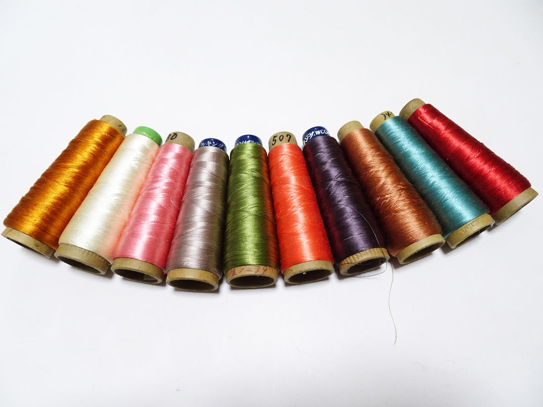 Special Price!! Japanese vintage silk thread 10sets embroidery Over 6,000 meters  16357