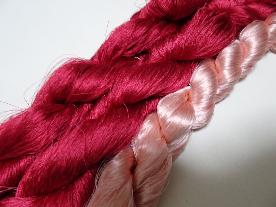 Japanese vintage silk thread 3sets embroidery 8465