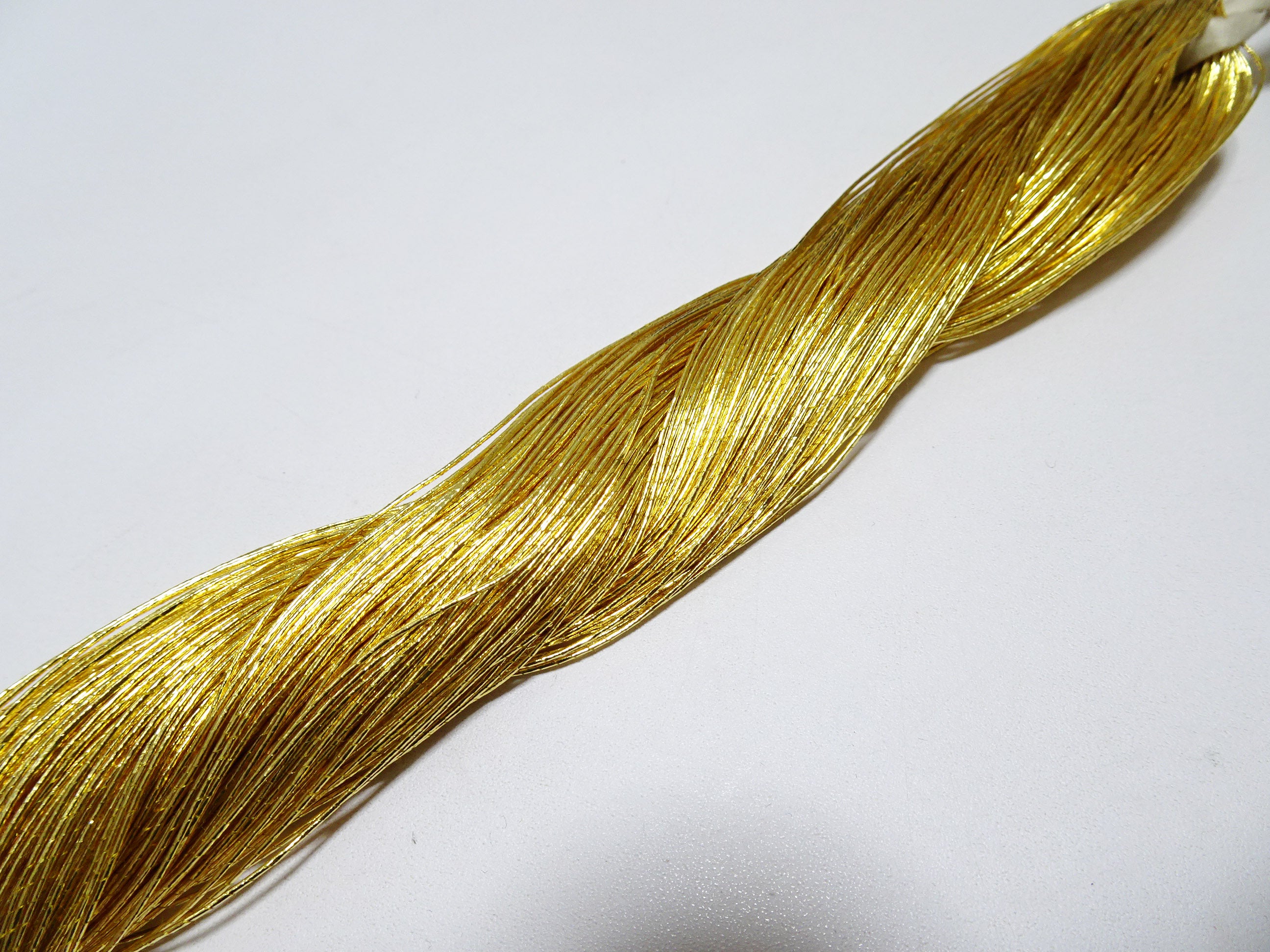 Limited 10 Special Price! Japanese Vintage Rare Superb 24K gold leaf thread embroidery  0.55mm