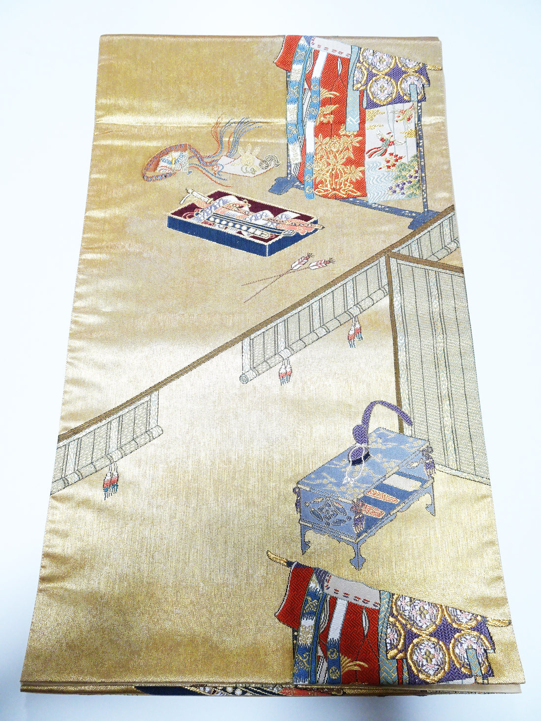 Japanese Kimono Silk Fukuro Woven Sword & Kimono (tagasode) Pattern 12178