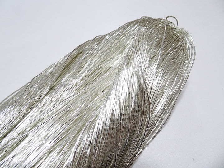 Japanese Vintage Real Silver Leaf Thread Kinkoma Embroidery S14  0.85mm