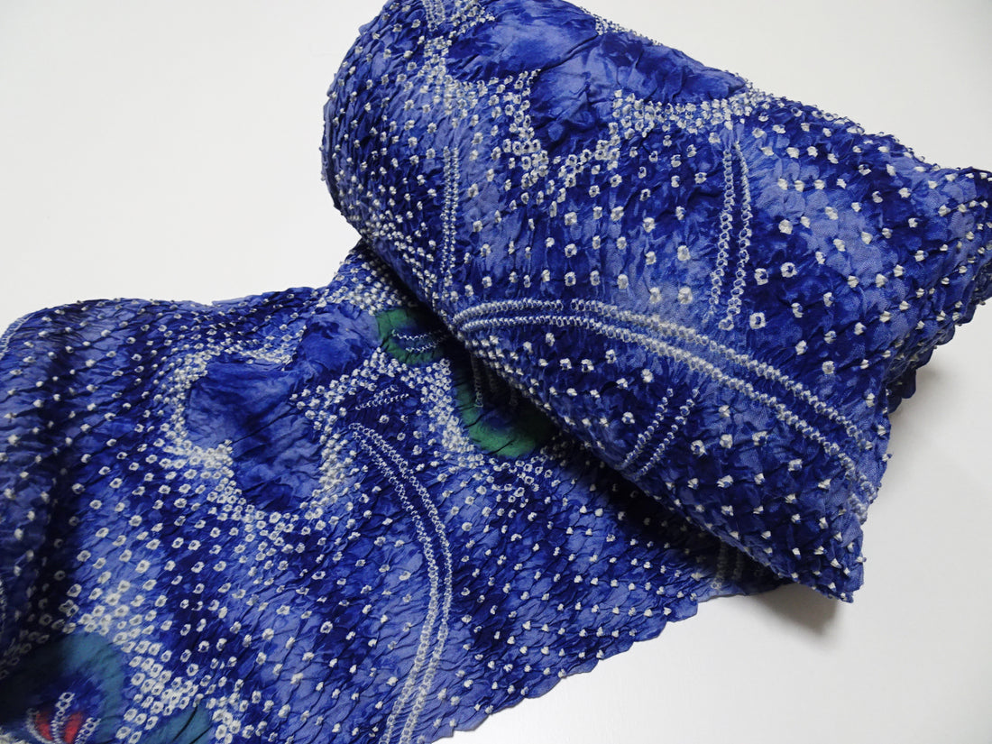 Japanese Vintage Cotton Bolt Arimatsu Narumi Shibori Indigo Dye 11609