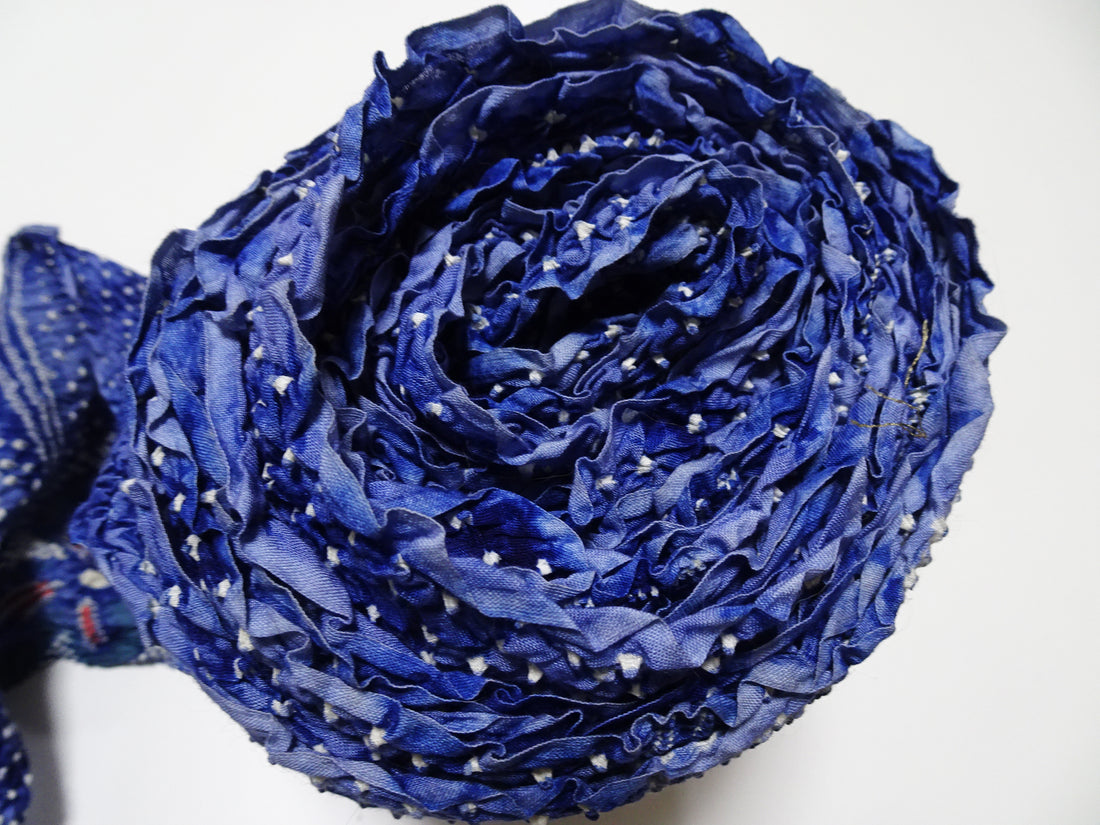 Japanese Vintage Cotton Bolt Arimatsu Narumi Shibori Indigo Dye 11609