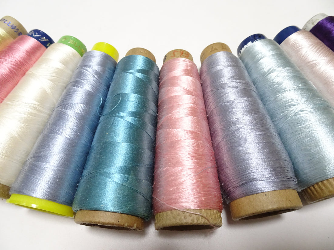Special Price!! Japanese vintage silk thread 10sets embroidery Over 6,000 meters  16358