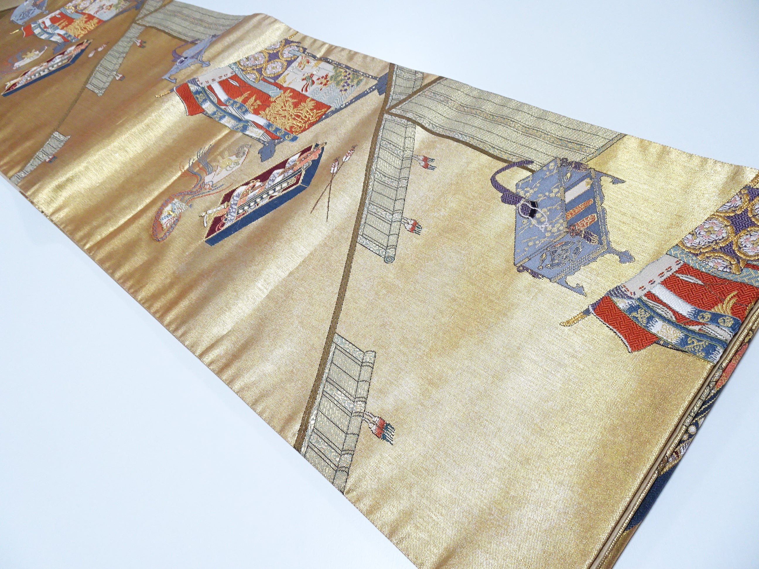 Japanese Kimono Silk Fukuro Woven Sword & Kimono (tagasode) Pattern 12178