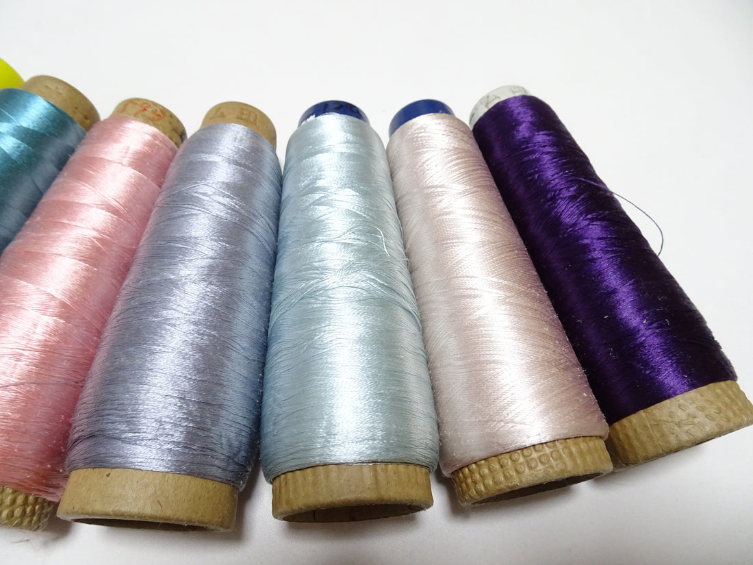 Special Price!! Japanese vintage silk thread 10sets embroidery Over 6,000 meters  16358