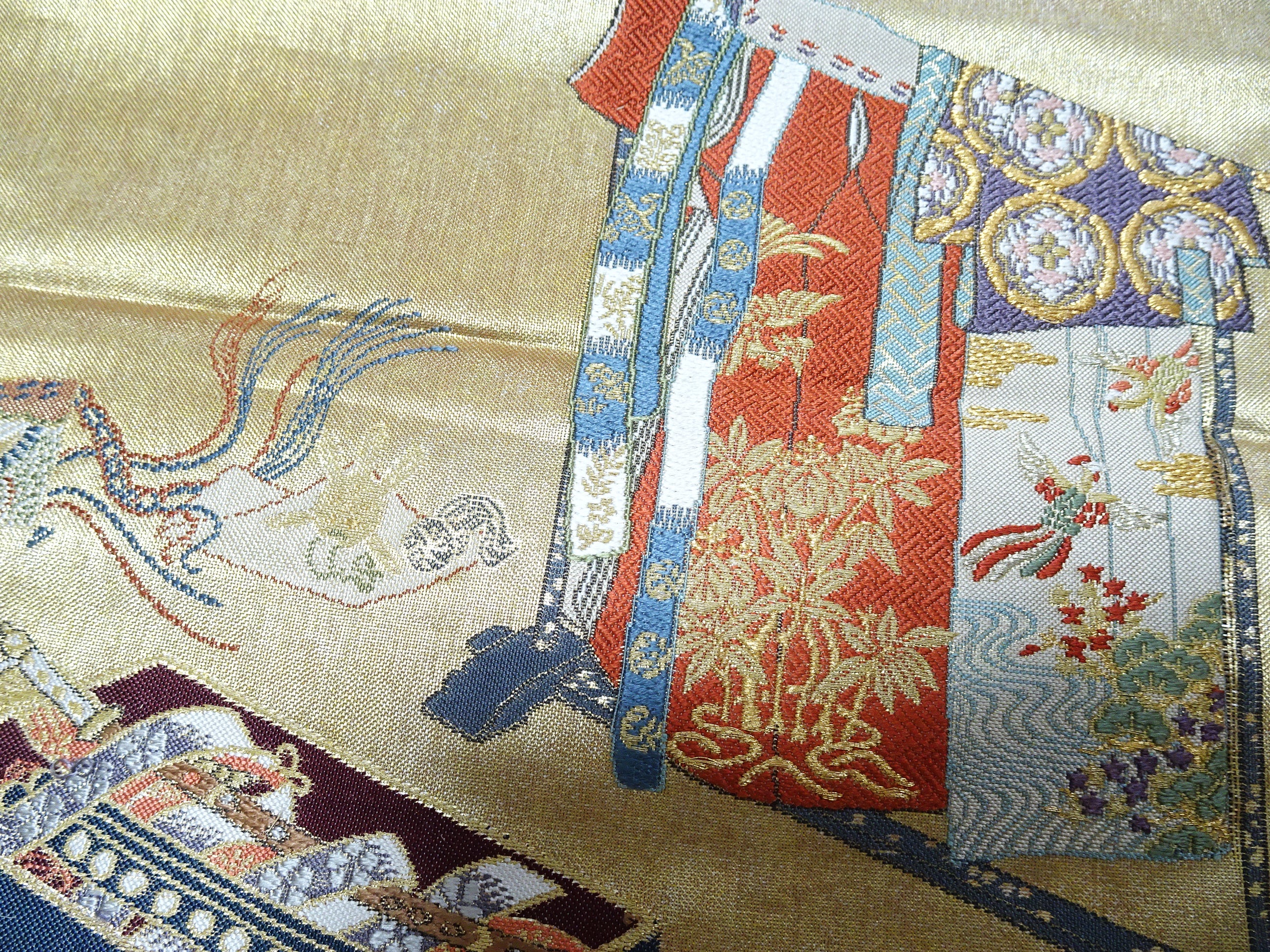 Japanese Kimono Silk Fukuro Woven Sword & Kimono (tagasode) Pattern 12178