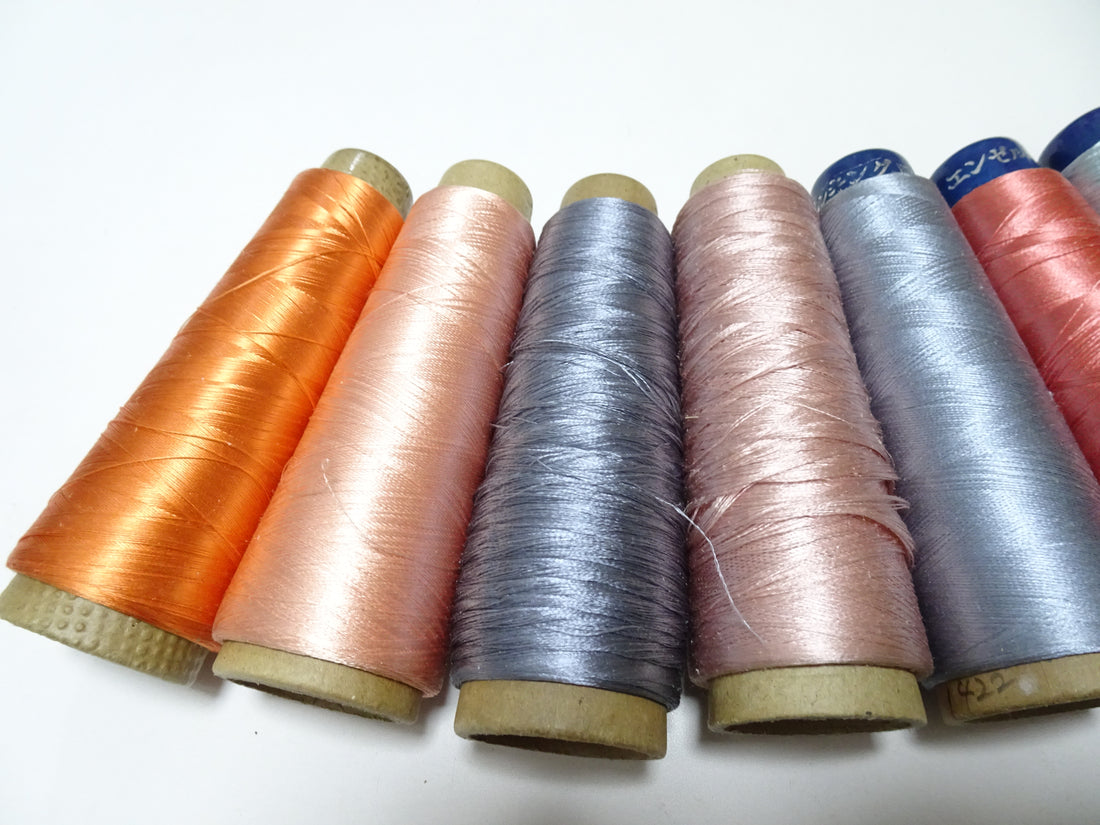 Special Price!! Japanese vintage silk thread 10sets embroidery Over 6,000 meters  16359